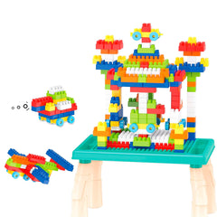 100 Pieces Construction Table Blue