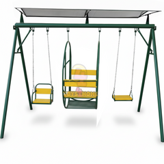 3 Inch Iron Swing 3 Games with Canopy