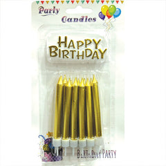 12 in 1 Gold Birthday Candle
