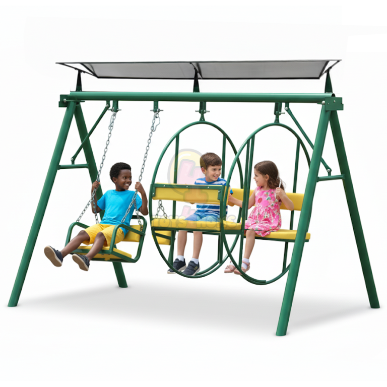 2 Inch Iron Swing 2 Games with Canopy