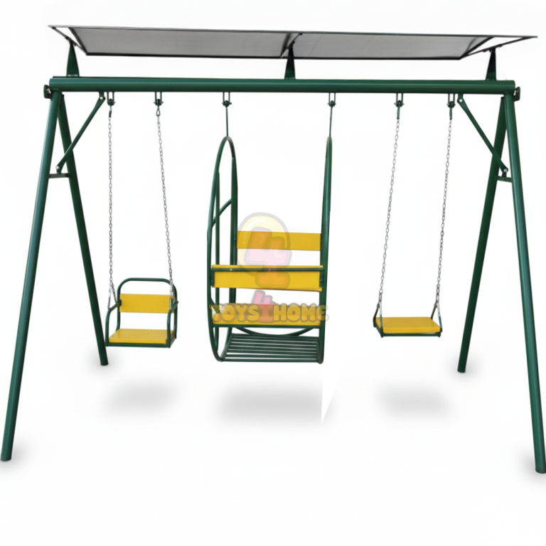 2 Inch Iron Swing 3 Games with Canopy