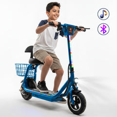 Electric scooter with seat - BLUE