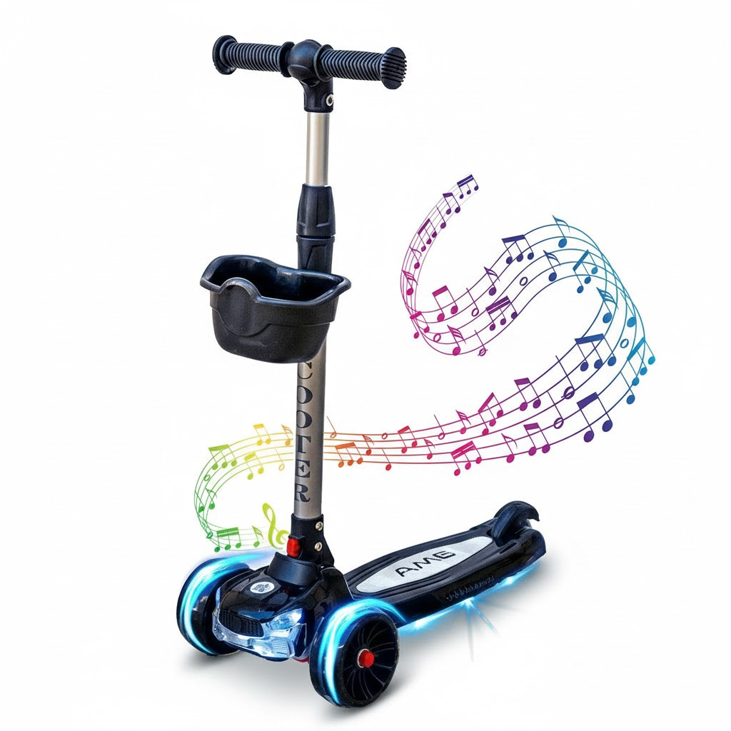 Illuminated scooter - black