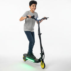 Lighted electric scooter - yellow
