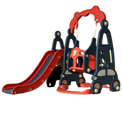 Plastic Swing with Slide Blue