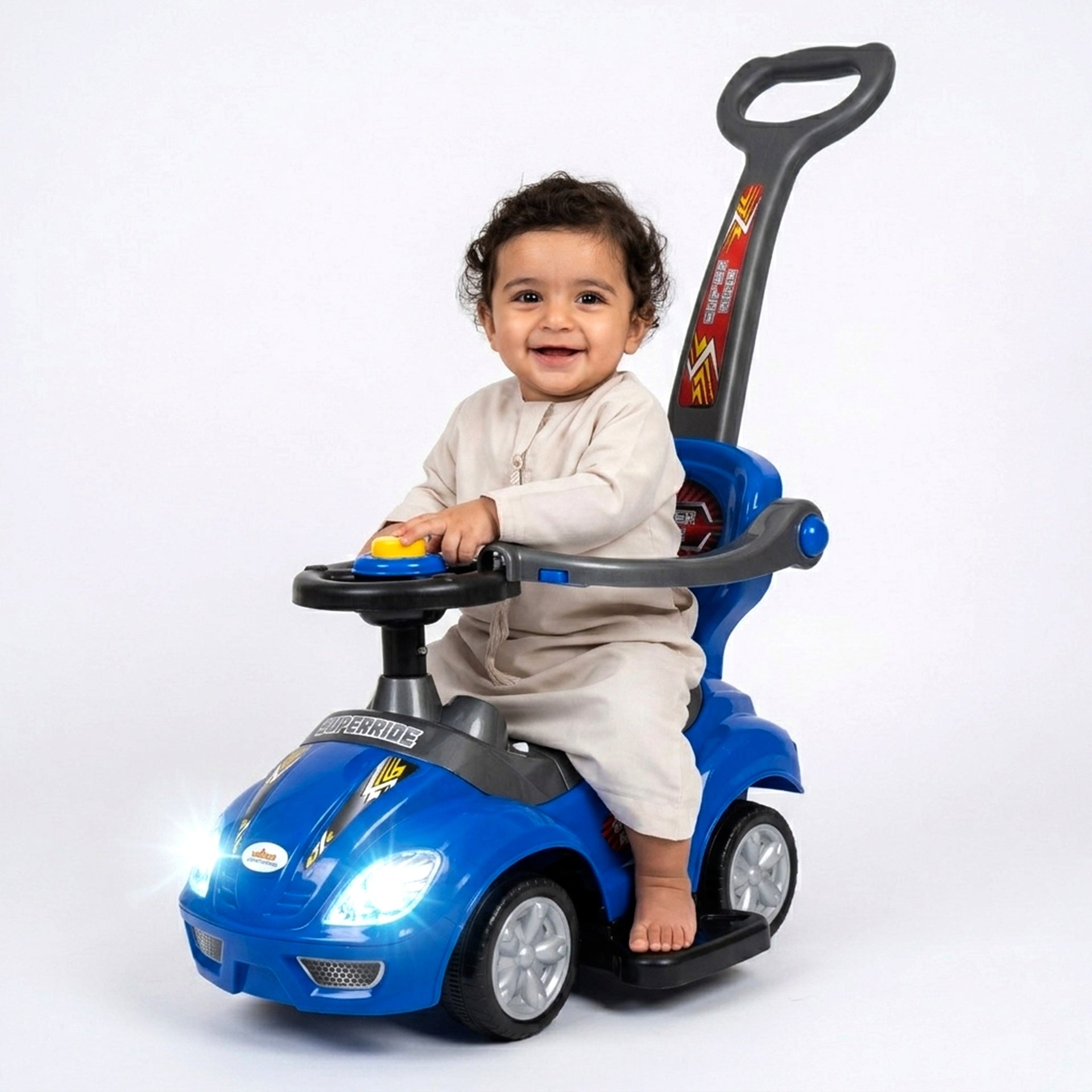 Stick Stroller with Playpen Blue