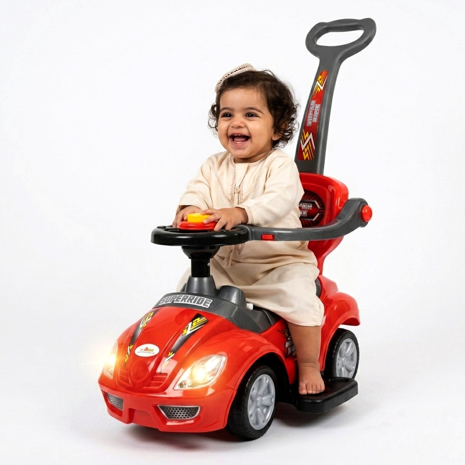 Stick Stroller with Playpen Red