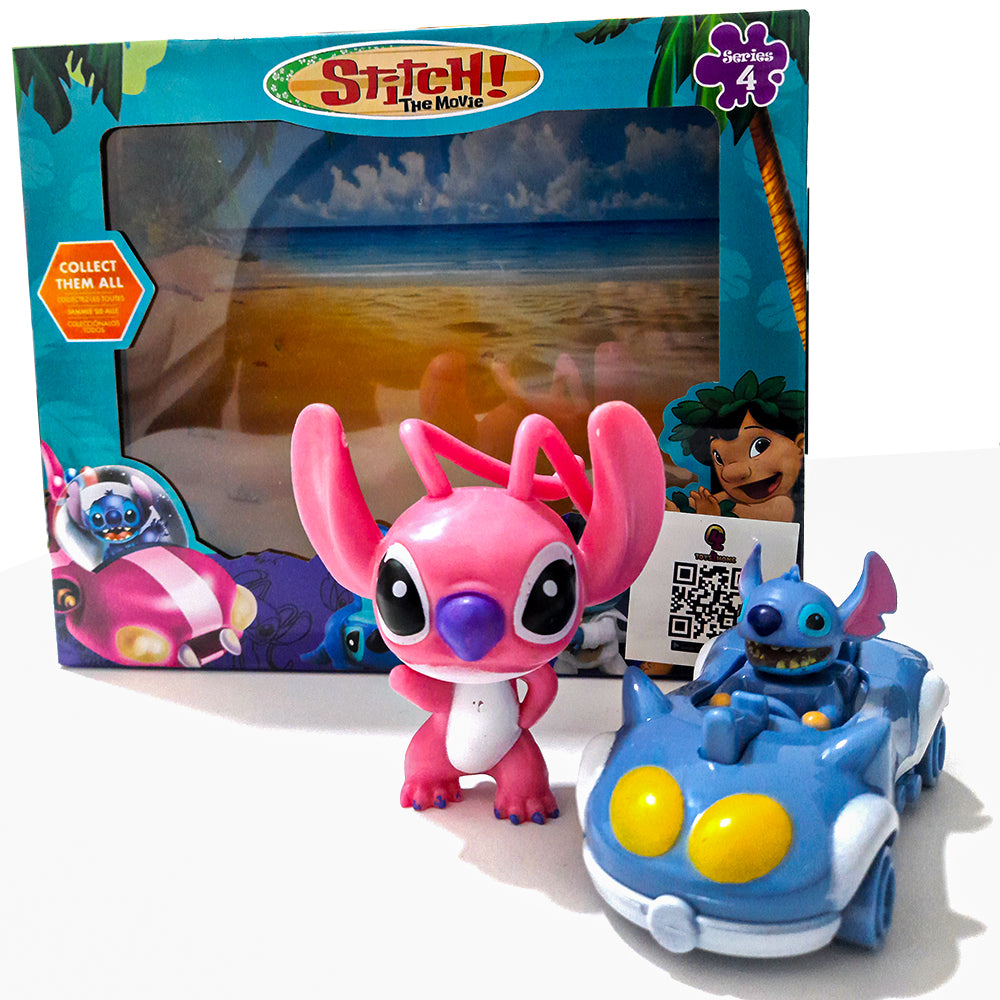 Stitch figure with car - pink
