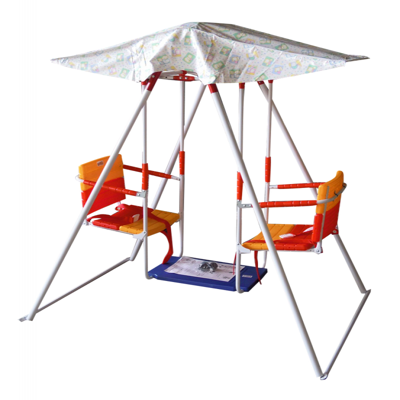 Two-chair swing with canopy