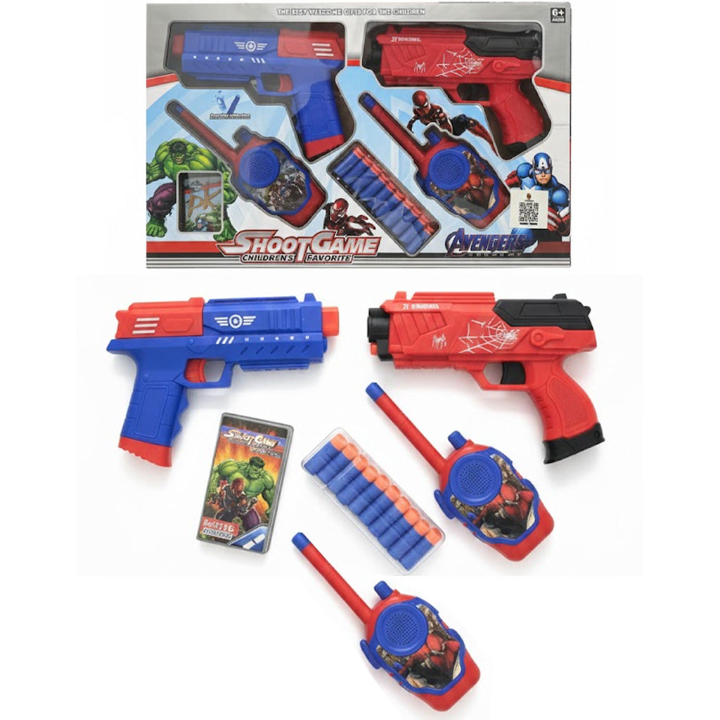 Toy gun + walkie-talkie
